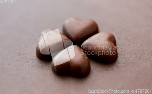 Image of heart shaped chocolate candies