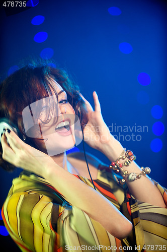 Image of Beautiful female DJ 