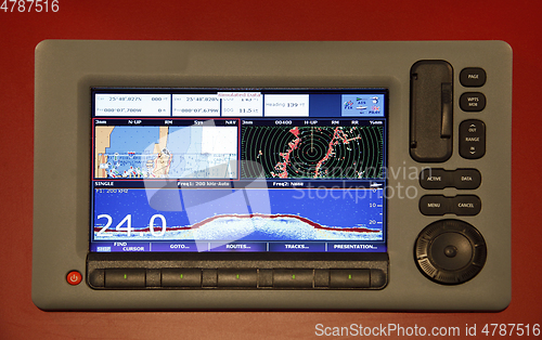 Image of Ships navigation radar screen