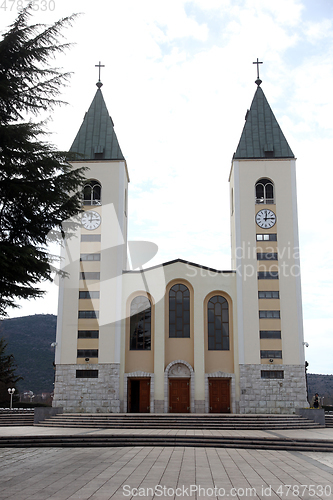 Image of Parish church of St. James, the shrine of Our Lady of Medugorje, Bosnia and Herzegovina