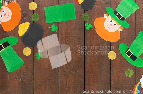 Image of st patrick's day decorations on white background