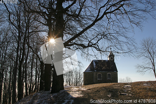 Image of Beautiful small rural church in Croatia