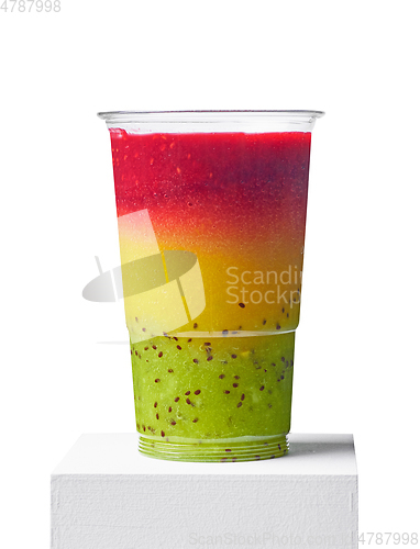 Image of glass of colorful smoothie