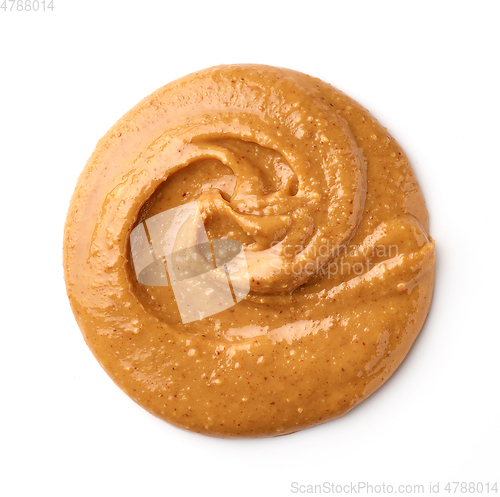 Image of peanut butter on white background