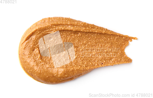 Image of peanut butter on white background