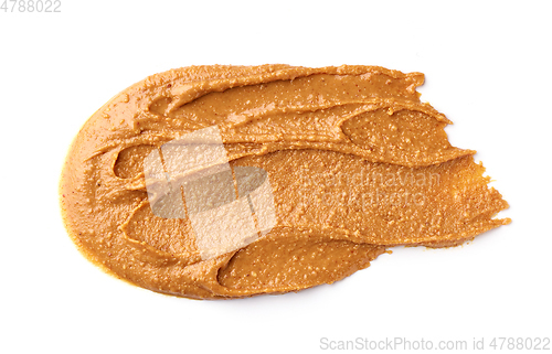 Image of peanut butter on white background