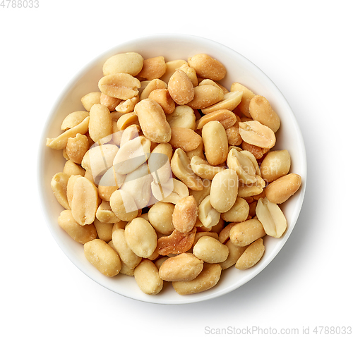 Image of bowl of roasted salted peanuts