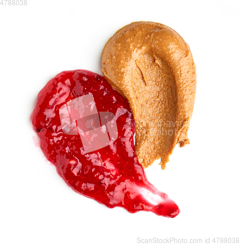 Image of peanut butter and raspberry jam