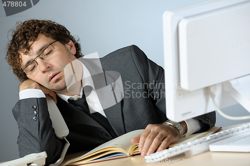 Image of Lazy businessman