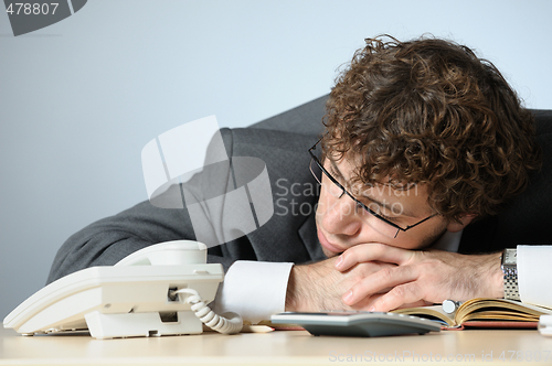 Image of sleeping businessman