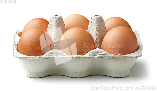 Image of brown chicken eggs