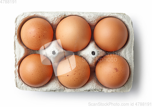 Image of brown chicken eggs