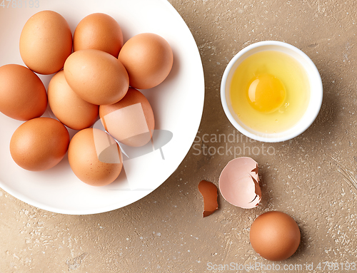 Image of brown chicken eggs