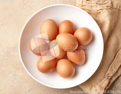 Image of brown chicken eggs