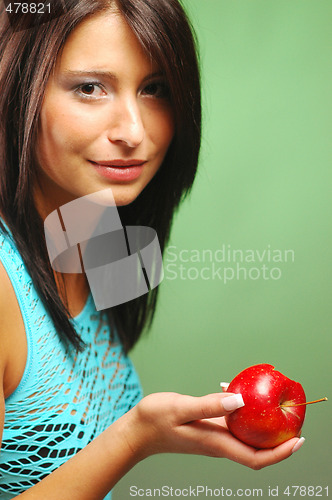 Image of Girl with apple