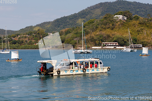 Image of Malagasy freighter ship in Nosy Be bay, Madagascar