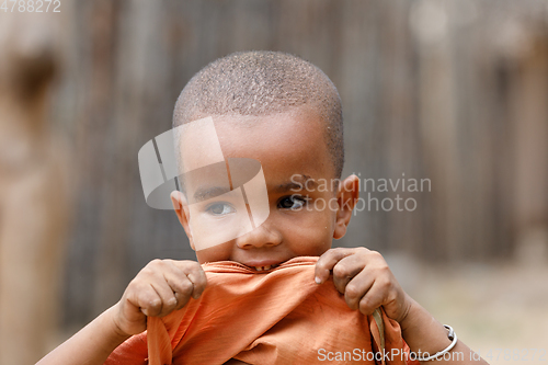 Image of Malagasy young boy in street of Nosy Be, Madagascar