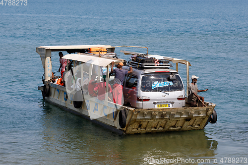 Image of Malagasy freighter ship in Nosy Be bay, Madagascar