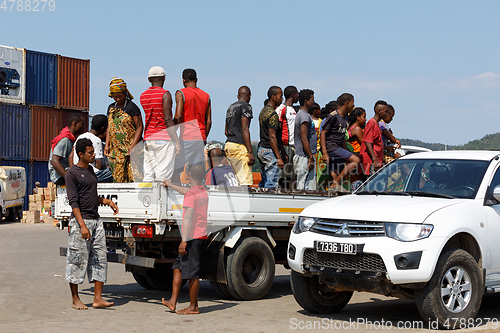 Image of Traditional Malagasy peoples car transport