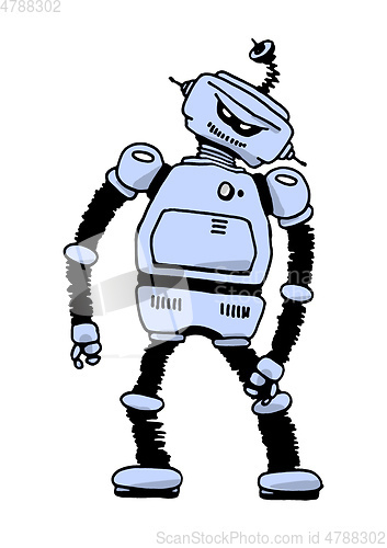 Image of angry tin robot