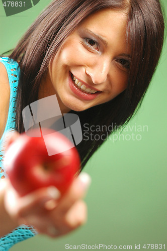 Image of Girl with apple