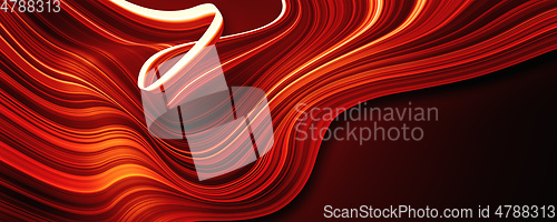 Image of red wave lines background