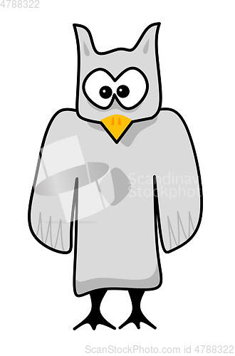 Image of comic character gray watching owl