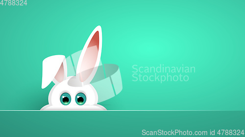 Image of cute easter bunny background