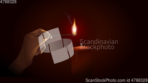 Image of light a candle for someone