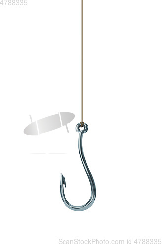 Image of fishing hook isolated on white background