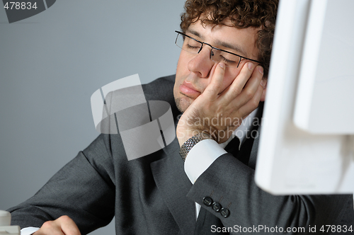 Image of Lazy businessman