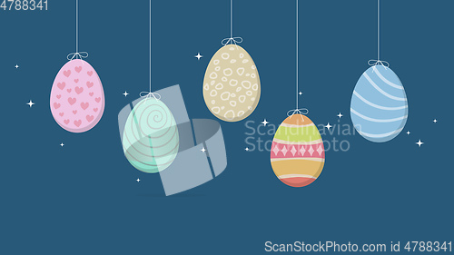 Image of some easter eggs background decoration