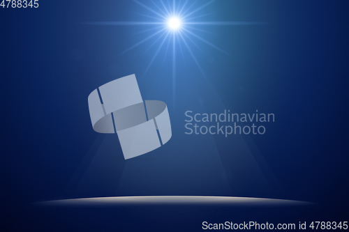 Image of blue stage light beam background