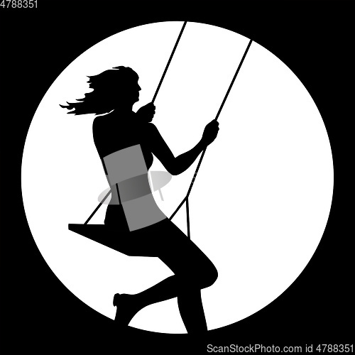 Image of young woman swinging icon