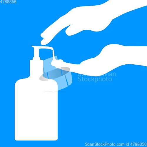 Image of sanitizer with hands
