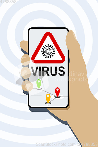 Image of mobile phone virus detection app