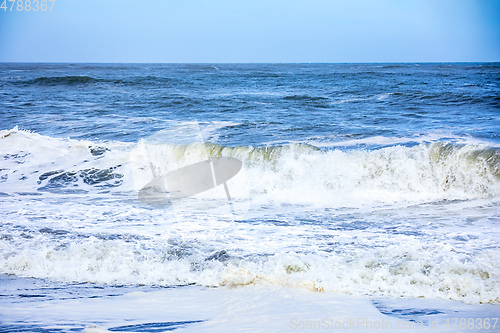 Image of stormy ocean scenery background