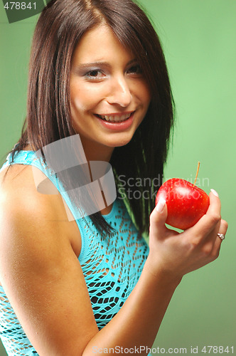 Image of Girl with apple