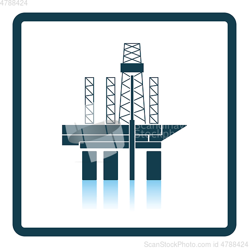 Image of Oil sea platform icon