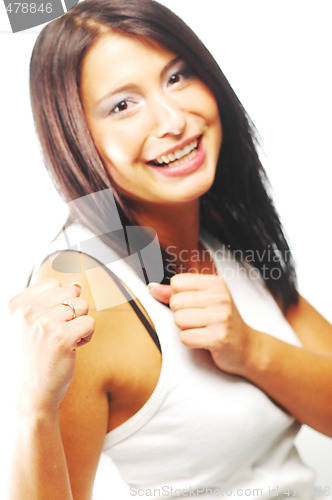 Image of Young smiling woman