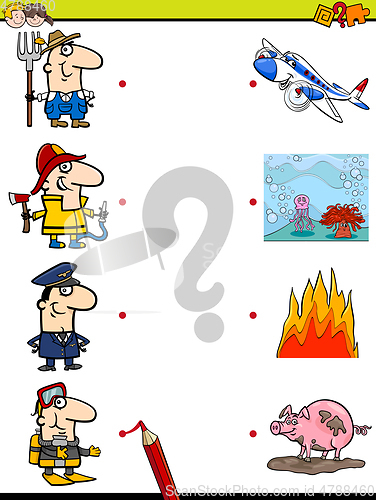 Image of match pictures game for kids