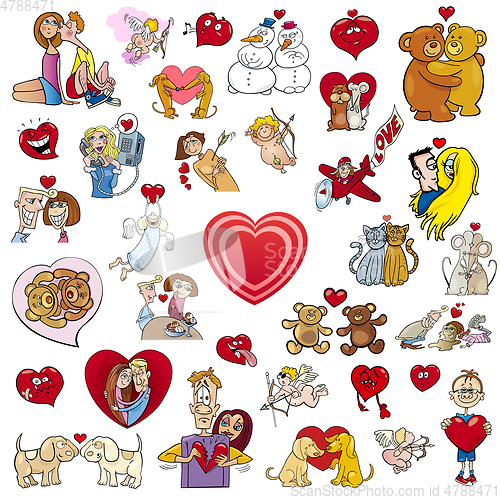 Image of valentine big cartoon collection
