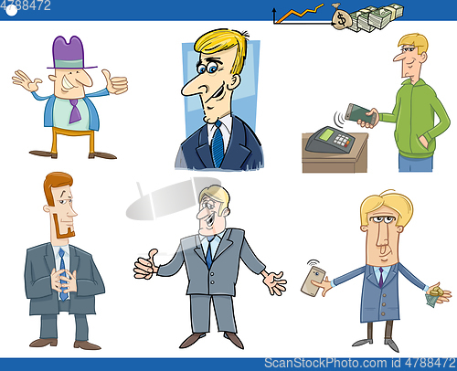 Image of cartoon set of businessmen