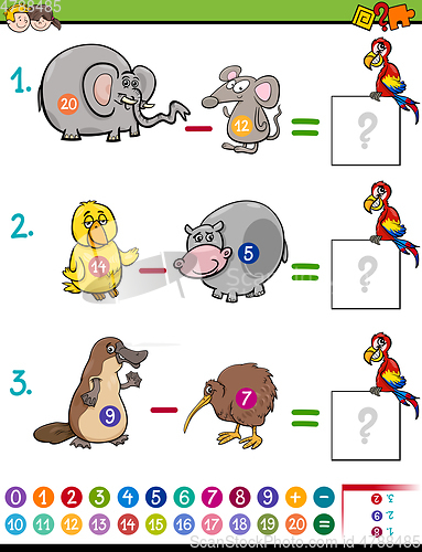 Image of subtraction educational game for kids