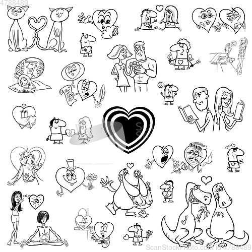 Image of valentines design elements