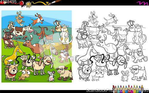 Image of dog characters coloring page