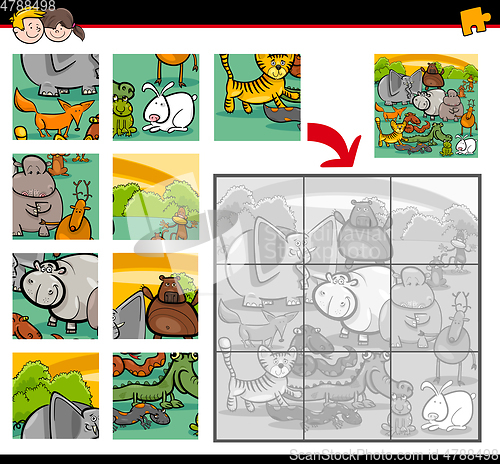 Image of jigsaw puzzle with animals
