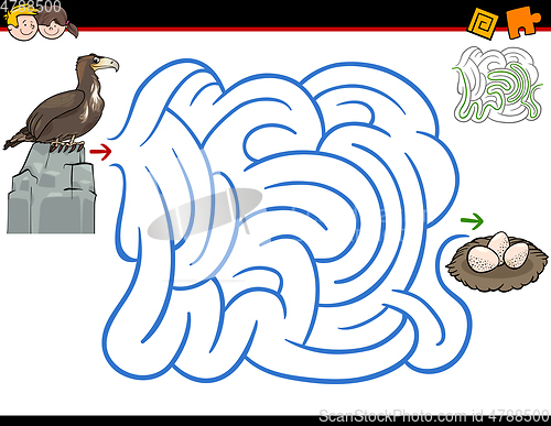 Image of maze activity with eagle