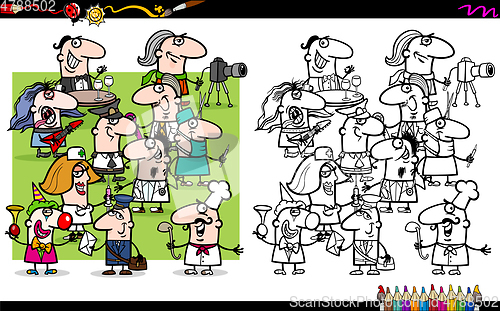 Image of occupations coloring page