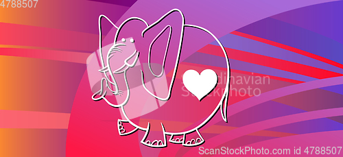 Image of valentine card with elephant